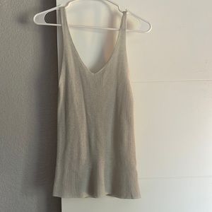 Deep v knitted tank top